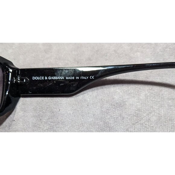 Dolce & Gabbana 2092 Black Retro Cateye Sunglasses Made In Italy - Picture 7 of 8